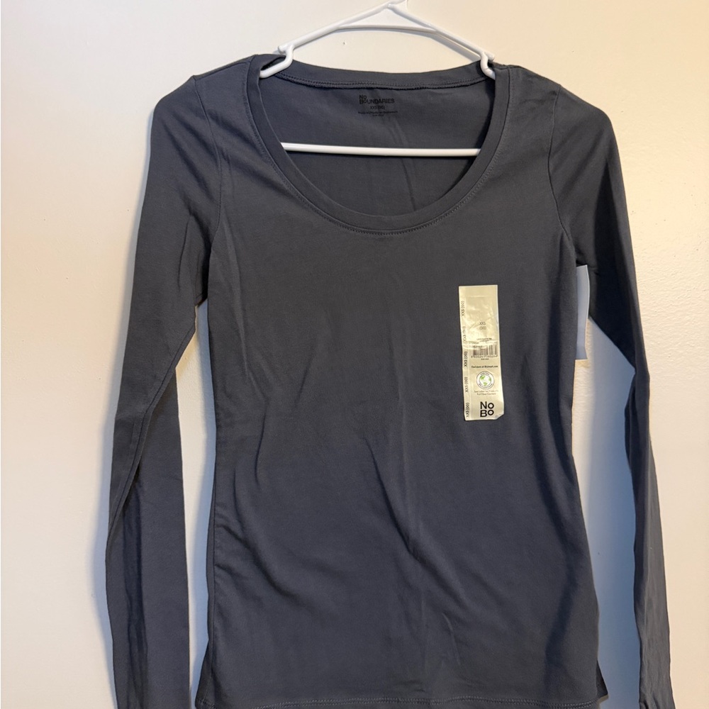 Charcoal Long Sleeve Top
